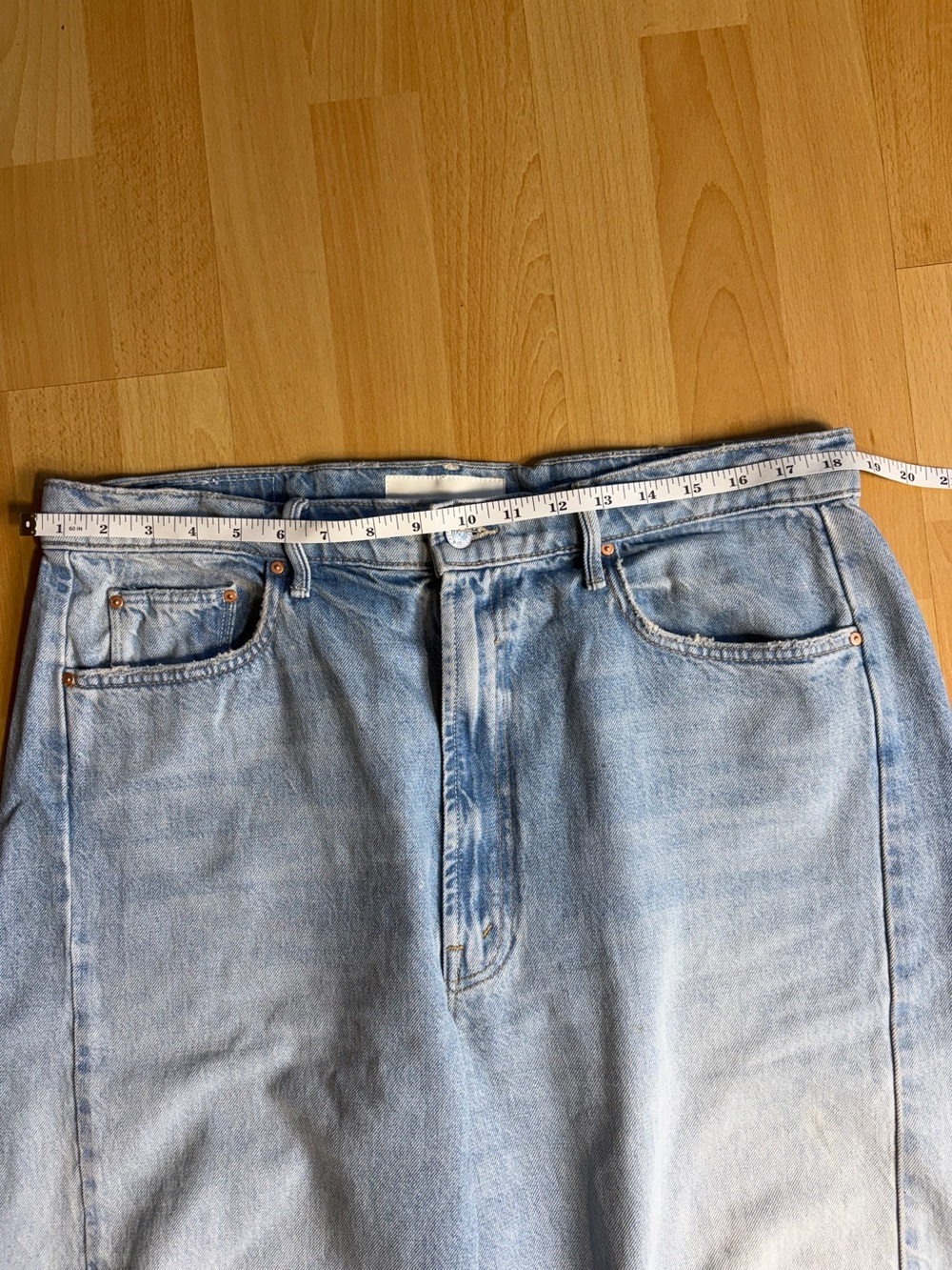 MOTHER Superior The Full Pipe Flood in Back Pedal Bowed Barrel Leg Jeans 33 - Picture 14 of 16